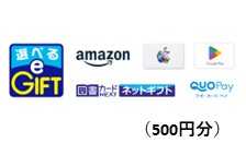 【web限定】本などを買える！選べるe-GIFT（500円分） ※海外の方は利用できません。※進研ゼミ専用タブレットからはお手続きできません。