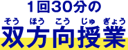 1回30分の双方向授業